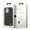 Etui BMW Leather Stamp na iPhone 14 Pro Max - czarne