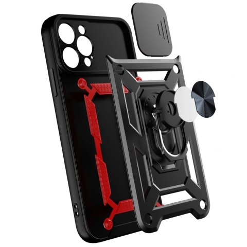 Hybrid Armor Camshield etui iPhone 13 Pro Max pancerny pokrowiec z osłoną na aparat niebieskie