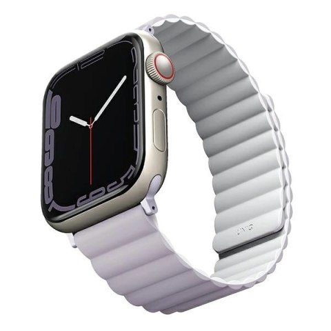 Pasek Uniq Revix na Apple Watch 1/2/3/4/5/6/7/8/SE/SE2 38/40/41mm - liliowo-biały