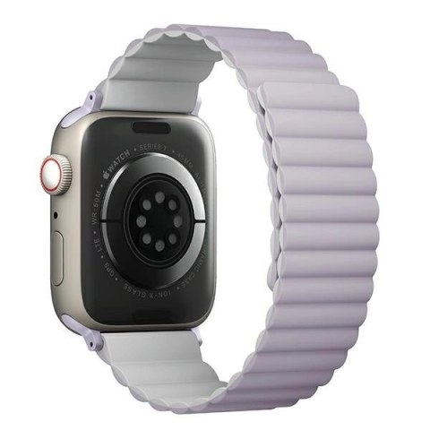 Pasek Uniq Revix na Apple Watch 1/2/3/4/5/6/7/8/SE/SE2 38/40/41mm - liliowo-biały