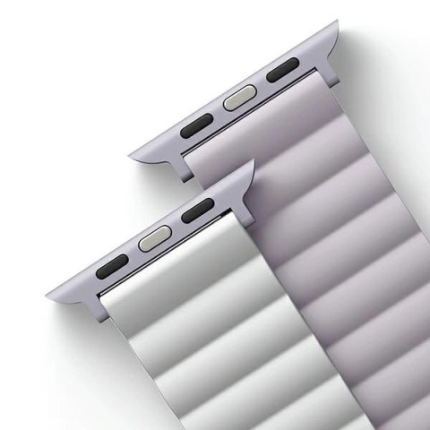 Pasek Uniq Revix na Apple Watch 1/2/3/4/5/6/7/8/SE/SE2 38/40/41mm - liliowo-biały