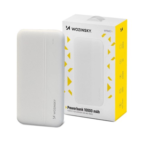Wozinsky powerbank Li-Po 10000mAh 2 x USB biały (WPBWE1)