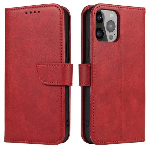 Magnet Case etui Samsung Galaxy S23 pokrowiec z klapką portfel podstawka czerwone