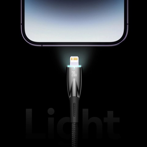 Baseus Glimmer Series kabel do szybkiego ładowania USB-A - USB-C 100W 480Mb/s 1m biały