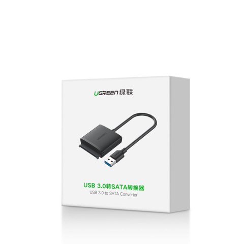Adapter SATA Ugreen CM257 do dysku 2.5'' / 3.5'' USB-A 5Gb/s - czarny
