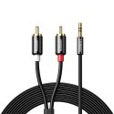 Kabel Ugreen AV116 10591 audio mini jack 3,5 mm (męski) / 2RCA (męski) 5m - czarny