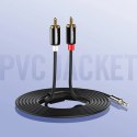 Kabel Ugreen AV116 10591 audio mini jack 3,5 mm (męski) / 2RCA (męski) 5m - czarny
