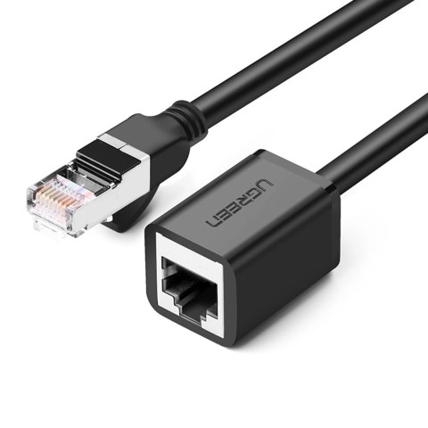 Kabel Ugreen NW112 11279 sieciowy Ethernet RJ45 (żeński) - RJ45 (męski) F/UTP Cat. 6 1 Gbps 1m - czarny