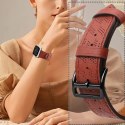 Pasek skórzany Strap Leather do Apple Watch 38 / 40 / 41 mm opaska bransoleta - czerwony