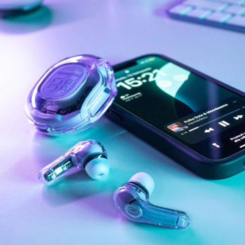 Acefast T8 dokanałowe słuchawki bezprzewodowe TWS Bluetooth - jasnoniebieskie