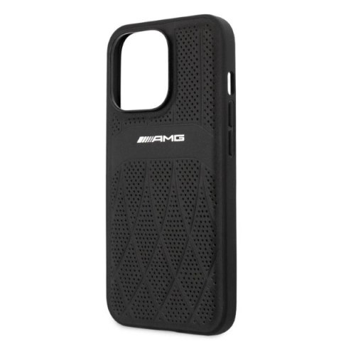 Etui AMG Leather Curved Lines na iPhone 13 Pro / iPhone 13 - czarne