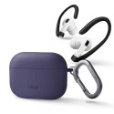 Etui Uniq Nexo na AirPods Pro 2 + haczyki na uszy - purpurowe