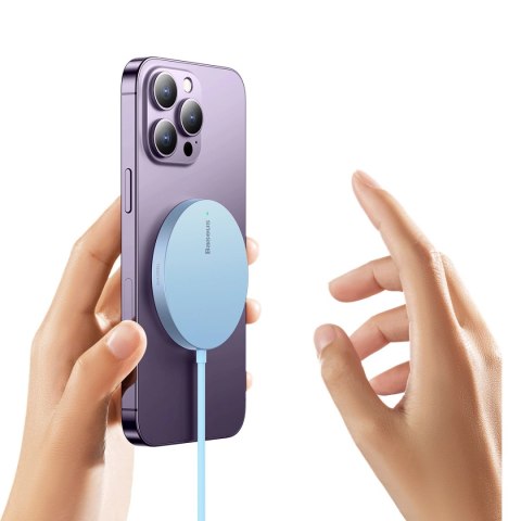 Baseus Simple Mini3 ładowarka magnetyczna MagSafe Qi 15W niebieska