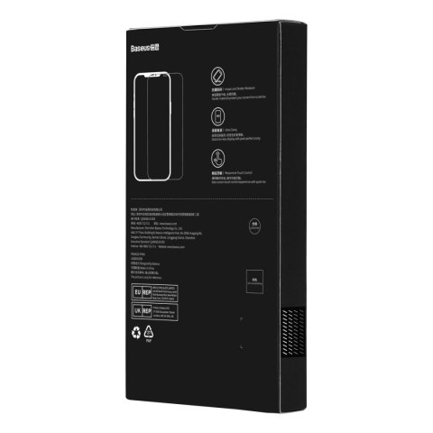 Baseus szkło hartowane do iPhone 14 Pro na cały ekran z filtrem Anti Blue Light i osłoną na głośnik 0.3mm + ramka montażowa