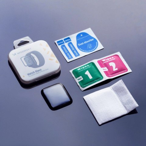 Wozinsky Full Glue szkło akrylowe do Apple Watch 49 mm 9H na cały ekran z czarną ramką