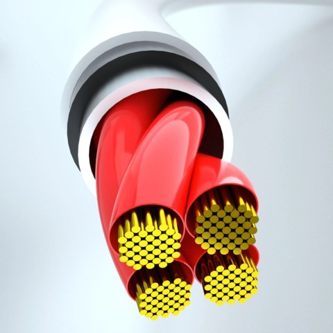 Kabel Dudao L8A-3in1 USB-A - USB-C / micro USB / Lightning 480Mb/s 1.2m - biały