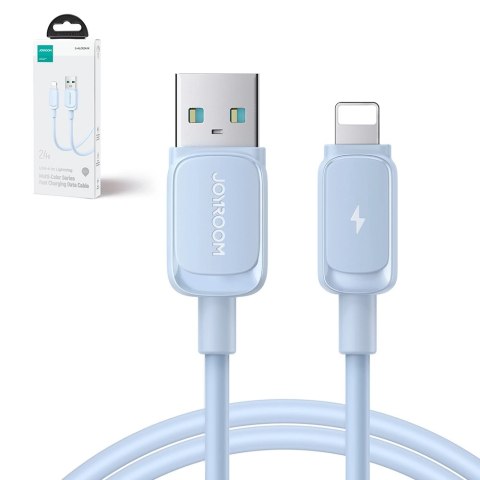 Kabel Joyroom Multi-Color Series A14 Lightning / USB-A 2.4A 1.2 m - niebieski