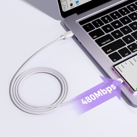 Kabel Joyroom Multi-Color Series A14 USB-A / USB-C 3A 1.2 m - biały