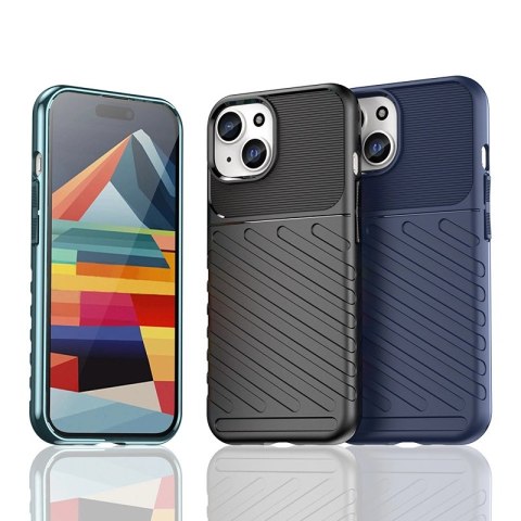 Pancerne etui Thunder Case do iPhone 15 - niebieskie