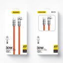 Kabel kątowy Dudao L24CL USB-C - Lightning o rotacji 180° 30W 1m - pomarańczowy