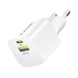 Ładowarka sieciowa Wozinsky WWCEAC GaN USB-A USB-C 33W - biała