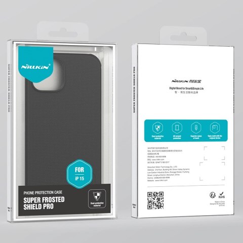 Wzmocnione etui do iPhone 15 Plus Nillkin Super Frosted Shield Pro - czarne
