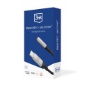 Adapter 3mk USB-C - minijack 3.5 mm - srebrny