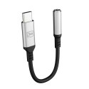 Adapter 3mk USB-C - minijack 3.5 mm - srebrny
