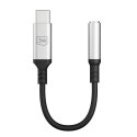 Adapter 3mk USB-C - minijack 3.5 mm - srebrny
