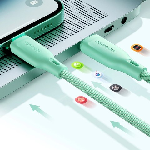 Kabel Joyroom Multi-Color Series S-A34 USB-A / USB-C 100W 1m - różowy