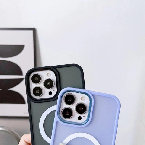 Magnetyczne etui z MagSafe Color Matte Case do iPhone 15 Pro Max - różowe