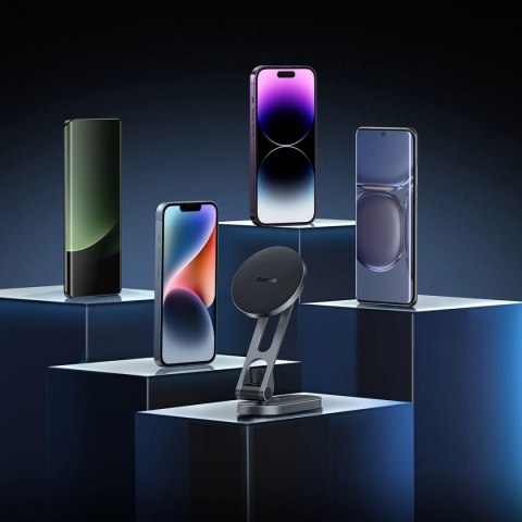 Uchwyt samochodowy Baseus T-Space magnetyczny na kokpit do Tesla - srebrny