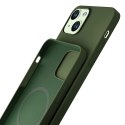Etui 3mk Hardy Silicone MagCase na iPhone 15 - zielone