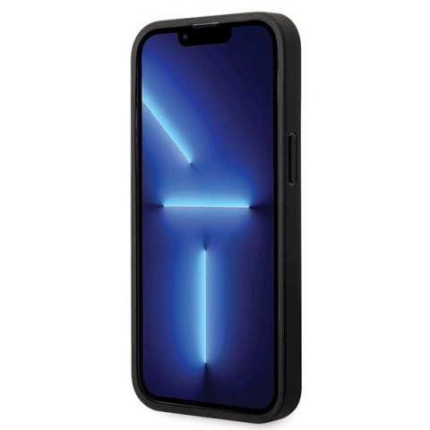 Etui BMW Leather Diamond Pattern na iPhone 14 Pro - czarne