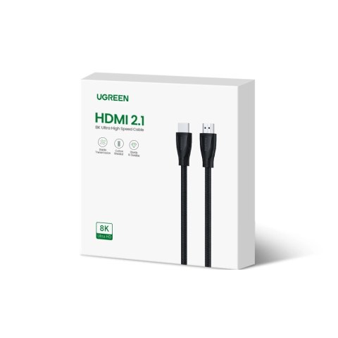 Kabel Ugreen HD140 80404 HDMI 2.1 / HDMI 2.1 3m - czarny