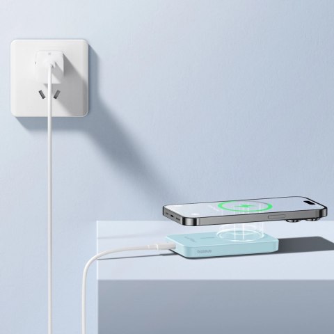 Mini powerbank Baseus 5000mAh 20W + kabel USB-C (20V/3A) - niebieski