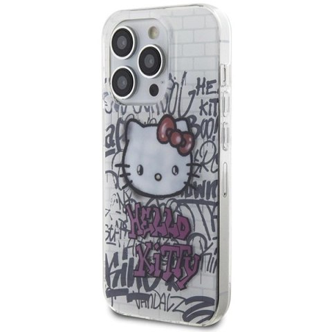 Etui Hello Kitty IML Kitty On Bricks Graffiti na iPhone 13 Pro / 13 - białe