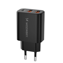 Ładowarka sieciowa Wozinsky CWCUCB 30W USB-C / 2 x USB-A - czarny