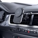 Uchwyt samochodowy Acefast D18 z ładowarką indukcyjną MagSafe / Qi + kabel USB-A USB-C - czarny