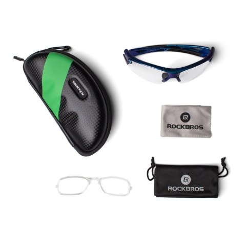 Okulary rowerowe Rockbros 10069 fotochromowe UV400 - niebieskie