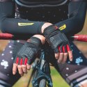 Rękawiczki rowerowe Rockbros S169BR M z wkładkami żelowymi - czarno-czerwone