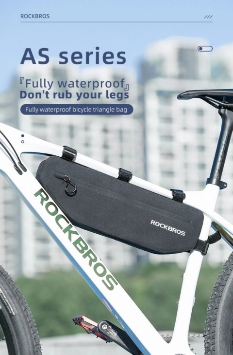 Sakwa rowerowa Rockbros AS-043 na rzepy 3l - czarna