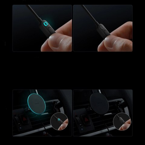 Ładowarka indukcyjna do samochodu MagSafe 15W USB C 25W Baseus CW01 - czarna