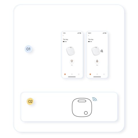 Baseus T2 Pro inteligentny lokalizator GPS do kluczy torebki dla dziecka biały (FMTP000002)