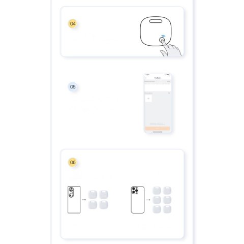 Baseus T2 Pro inteligentny lokalizator GPS do kluczy torebki dla dziecka biały (FMTP000002)