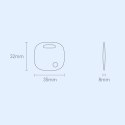 Baseus T2 Pro inteligentny lokalizator GPS do kluczy torebki dla dziecka biały (FMTP000002)