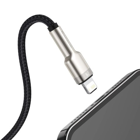 Kabel Baseus Cafule Series Metal Data USB-A / Lightning 2.4A 1m - czarny