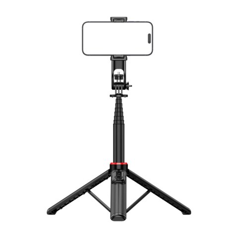 Wozinsky Selfie stick WC1Y2S teleskopowy tripod 1.3m ze stopu aluminium z uchwytem na telefon - czarny