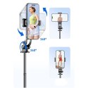 Wozinsky Selfie stick WC1Y2S teleskopowy tripod 1.3m ze stopu aluminium z uchwytem na telefon - czarny