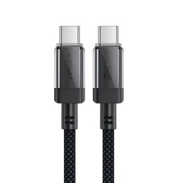 Kabel Acefast C12 USB-C / USB-C PD 60W 480Mb/s z nylonowym oplotem - czarny